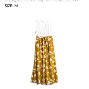 French Grey Maternity Maxi Dress NWOT (worn once)